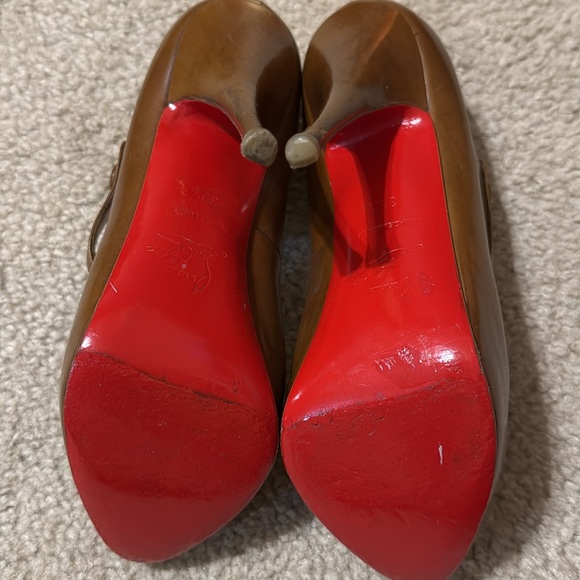 Christian Louboutin Brown Leather Mary Janes - Picture 7 of 8